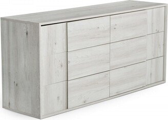 Wooden Dresser with 6 Self Closing Drawers, White