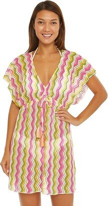 Celeste Crochet Tunic Cover-Up (Multi) Women's Dress