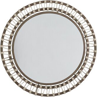 34.5 Brown Wash/ Natural Jute Decorative Mirror