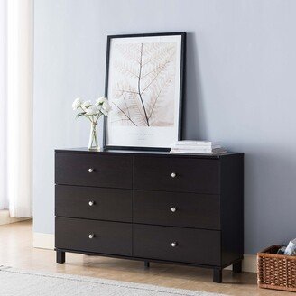 Q-Max Dresser with 6 Drawers on Metal Glides