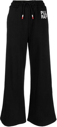 Flared cotton sweatpants