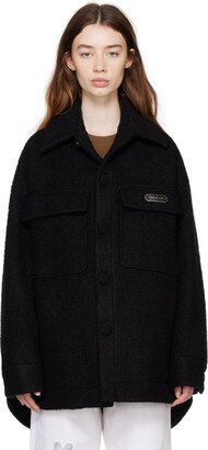 Black Bouclé Coat