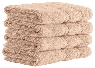 Makroteks Classic Turkish Towels Antalya 4 Piece Luxury Turkish Cotton Washcloth Towel Set