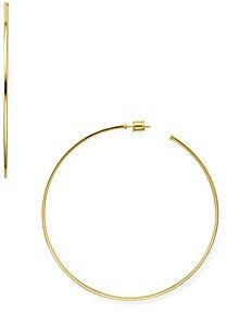 Large Hoop Earrings in 18K Gold-Plated Sterling Silver or Sterling Silver - 100% Exclusive