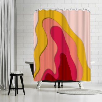 71x74 Shower Curtain Pop Color Flow by Miho Art Studio