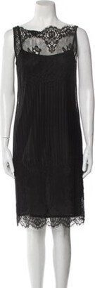 Bateau Neckline Knee-Length Dress-AC