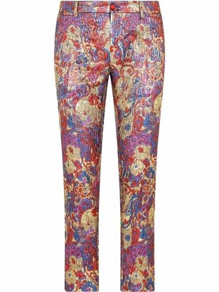 Patterned Jacquard Tailored Trousers