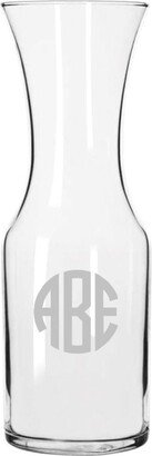 Personalized Engraved Glass Carafe - Custom Monogram For Outdoor Entertaining, Perfect Gift Mother's Day, Housewarming, Wedding, & More