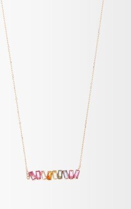 Rainbow Diamond, Topaz & 14kt Rose-gold Necklace