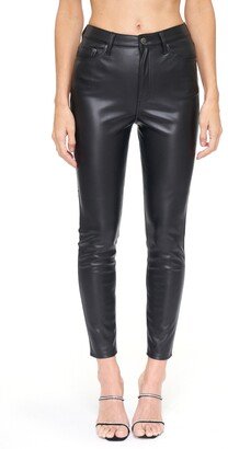 Aline High Waist Faux Leather Skinny Jeans