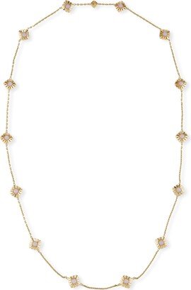 Pink Opal Station Necklace in 18K Gold