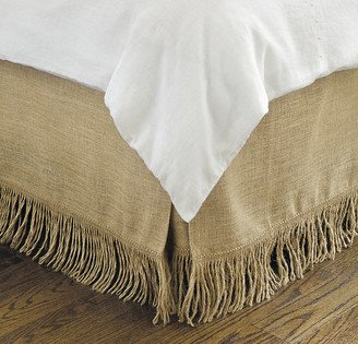 Fringed Burlap Daybed Bedskirt