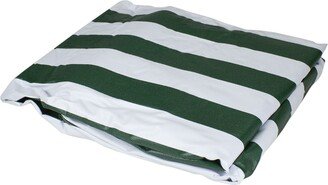 81 Green and White Reversible Lounge Chair Cover