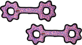 Tuffy Ultimate Tug-o-Gear Pink Leopard, 2-Pack Dog Toys