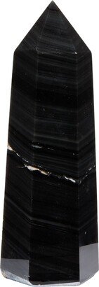 Black Obsidian Stone Point - Crystal Tower Polished Standing Decor 19