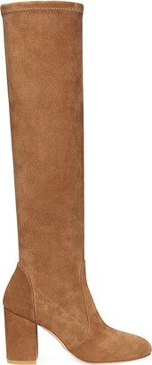 Yuliana 85MM Suede Knee-High Boots