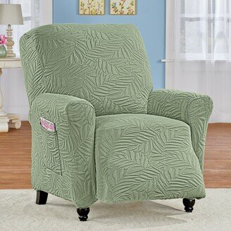 Collections Etc Attractive Leaf Textured Protective Furniture Slipcover - Recliner