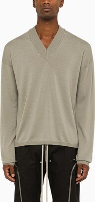 Grey V-neck sweater-AA