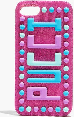 Embellished glittered silicone iPhone 7 and 8 case