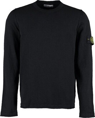 Logo Patch Crewneck Knitted Jumper-AB