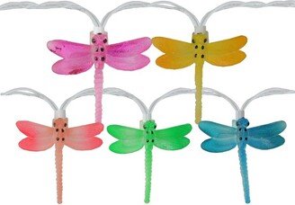 Northlight 10-Count Dragonfly Summer Garden Outdoor Patio Lights, 7.25ft White Wire