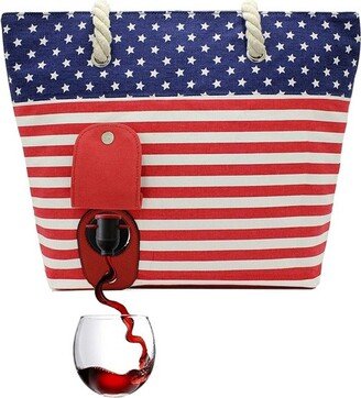 PortoVino 50oz Tote beach bag Drink Purse with Hidden Spout and Dispenser Flask for Drink Lovers, USA