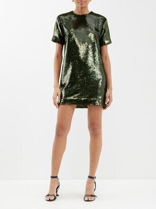 The Frankie Shop Riley Sequinned T-shirt Dress