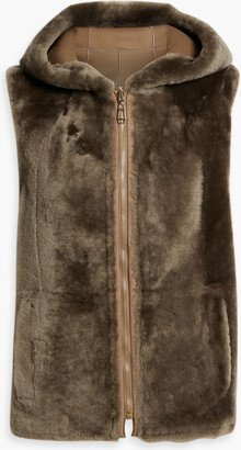 Dom Goor Reversible shearling hooded vest