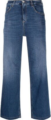 Cropped Straight-Leg Jeans-AN