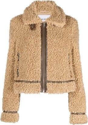 Zip-Up Faux-Shearling Jacket