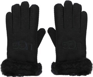 Shearling Embroider Gloves