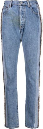 Exposed-Seams Slim-Fit Jeans