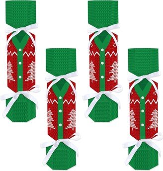 Big Dot Of Happiness Ugly Sweater - No Snap Holiday and Christmas Party - Diy Cracker Boxes - 12 Ct