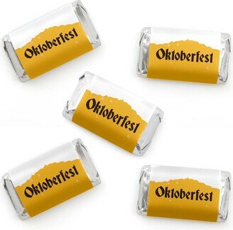 Big Dot Of Happiness Oktoberfest - Mini Candy Bar Wrapper Stickers - Festival Party Favors 40 Ct