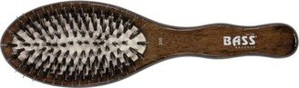 Bass Brushes 3 Series Shine & Condition Hair Brush with 100% Pure Natural Bristle + Nylon Pin Solid Beech Wood Handle Medium Oval Espresso