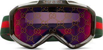 Guccissima-print ski goggles