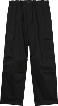 Wide-Leg Cotton Cargo Trousers