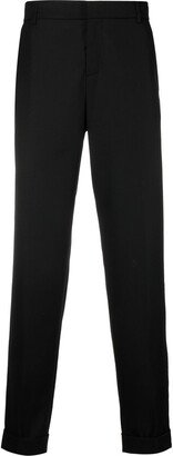 Mid-Rise Straight-Leg Trousers-AY