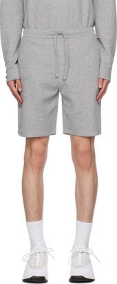 Gray Embroidered Shorts-AA