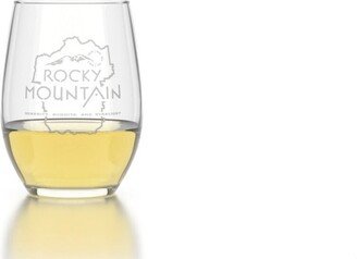 Rocky Mountain Stemless Wine Glass