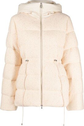 Drawstring Puffer Hooded Jacket