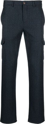 Slim-Cut Wool Cargo Trousers