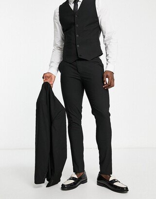 skinny suit pants in black-AA