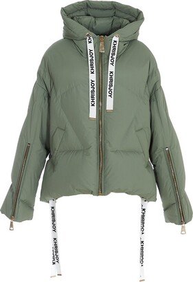 Zip-Up Long-Sleeved Puffer Jacket-AB