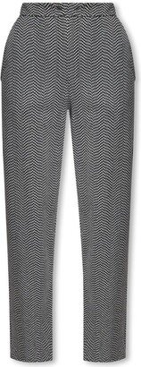 Trousers With Herringbone Pattern