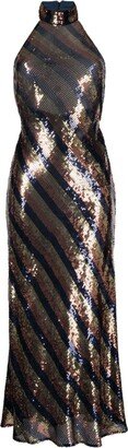 Pearl sequined midi dress-AA