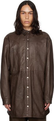 Brown Jumbo Fogpocket Leather Jacket