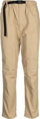 Belted Straight-Leg Cotton Trousers