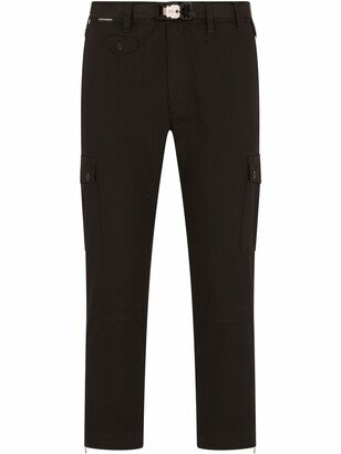 Cropped Straight-Leg Trousers-AW