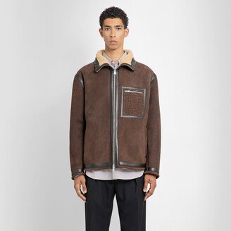 Man Brown Leather Jackets-AC